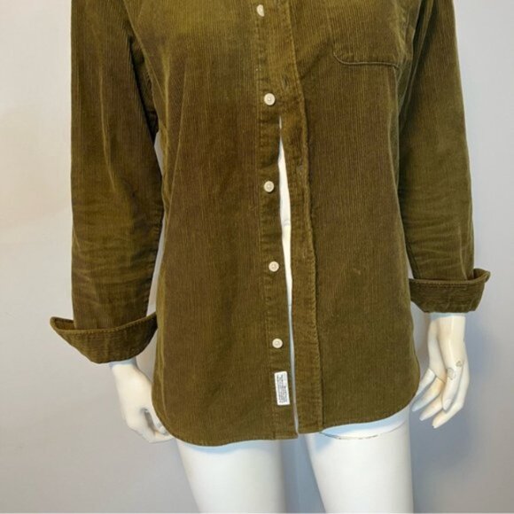 Frank And Oak Organic Cotton Corduroy Oversized Shirt in Brown Size XS - Picture 12 of 13